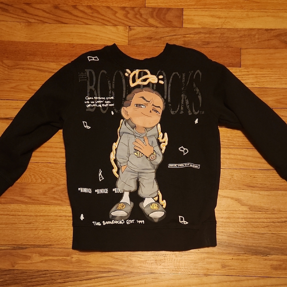 Like New Boondocks black graphic sweatshirt boys 10